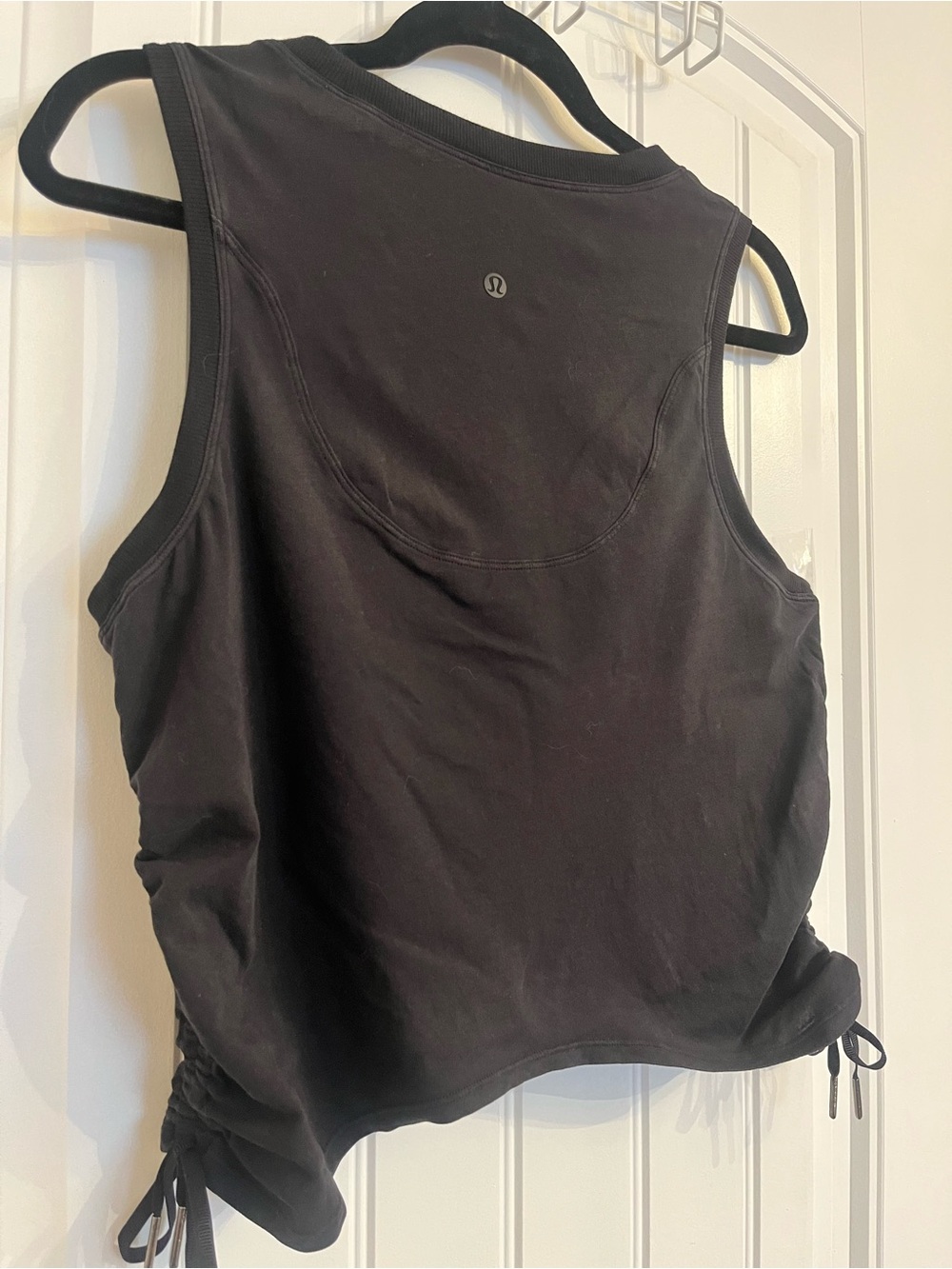 lululemon athletica Black Tank Top with Side Drawstrings - Size 10